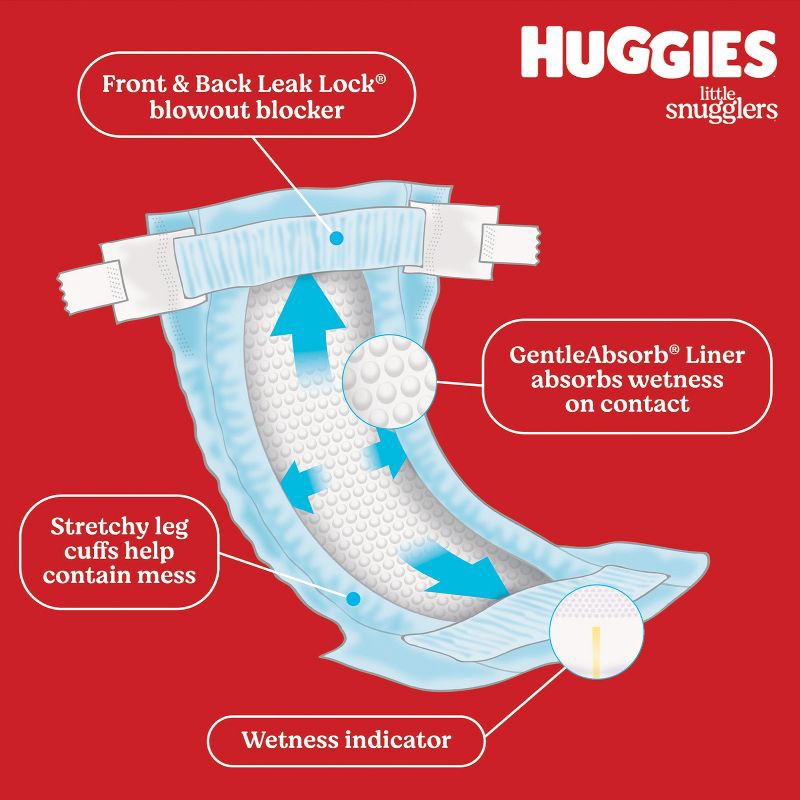 slide 7 of 12, Huggies Little Snugglers Disposable Diapers - Size 4 - 66ct, 66 ct