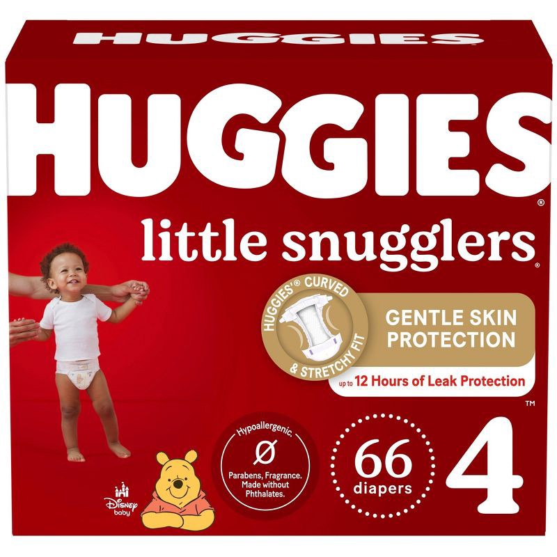 slide 1 of 14, Huggies Little Snugglers Diapers Super Pack - Size 4 (66ct), 66 ct