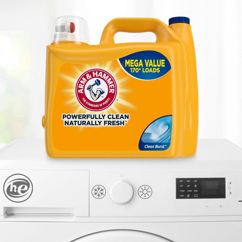 slide 5 of 7, Arm & Hammer Clean Burst Liquid Laundry Detergent - 170 fl oz, 170 fl oz