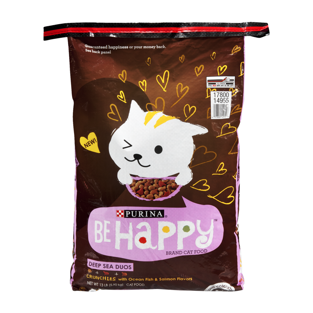 slide 1 of 6, Purina Be Happy Brand Cat Food Deep Sea Duos, 13 lb