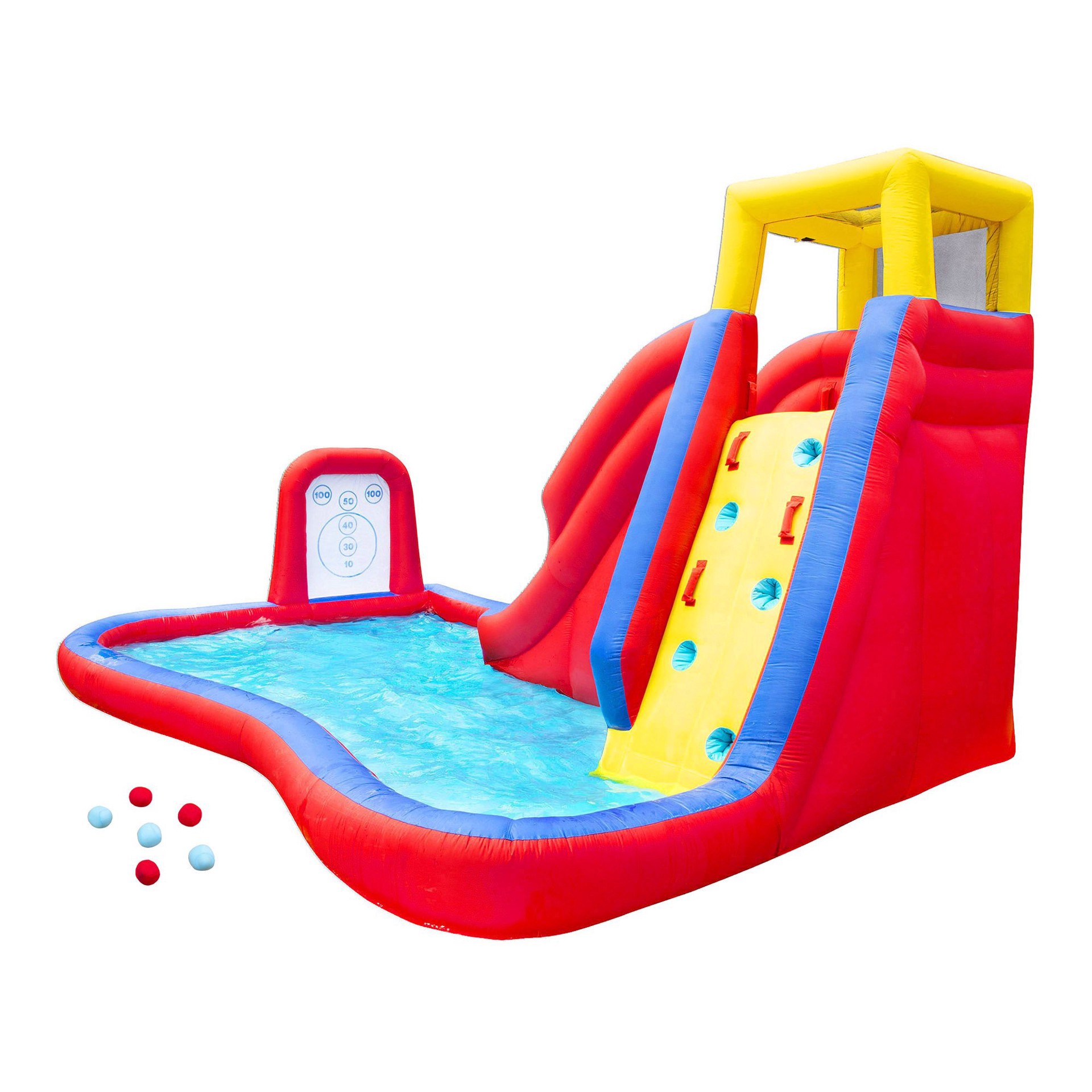 slide 1 of 1, Banzai Target Toss Inflatable Water Park, 1 ct