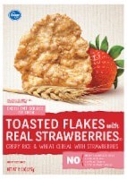 slide 1 of 3, Kroger Toasted Flakes With Strawberries Cereal, 11.2 oz