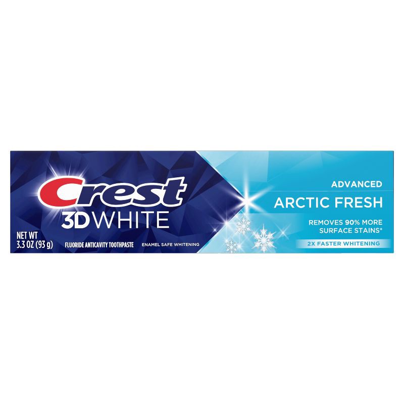 slide 2 of 8, Crest 3D White Advanced Arctic Fresh Teeth Whitening Toothpaste - 3.3oz, 3.3 oz