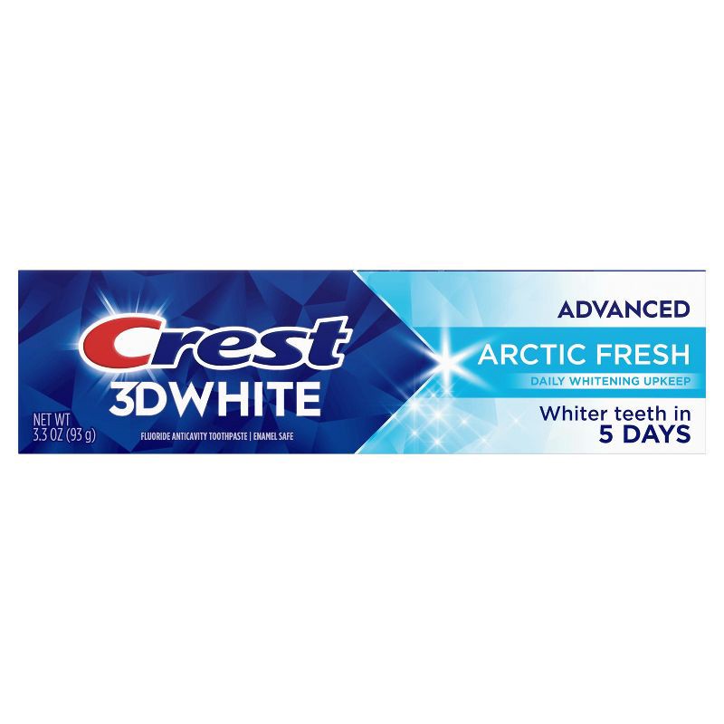 slide 9 of 11, Crest 3D White Advanced Arctic Fresh Teeth Whitening Toothpaste - 3.3oz, 3.3 oz