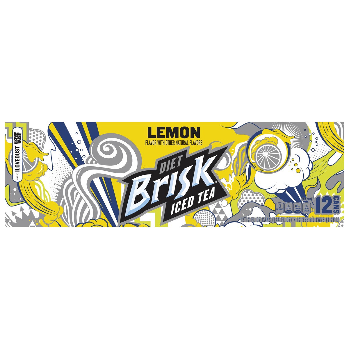 slide 2 of 4, Brisk Iced Tea - 144 fl oz, 12 ct; 12 fl oz