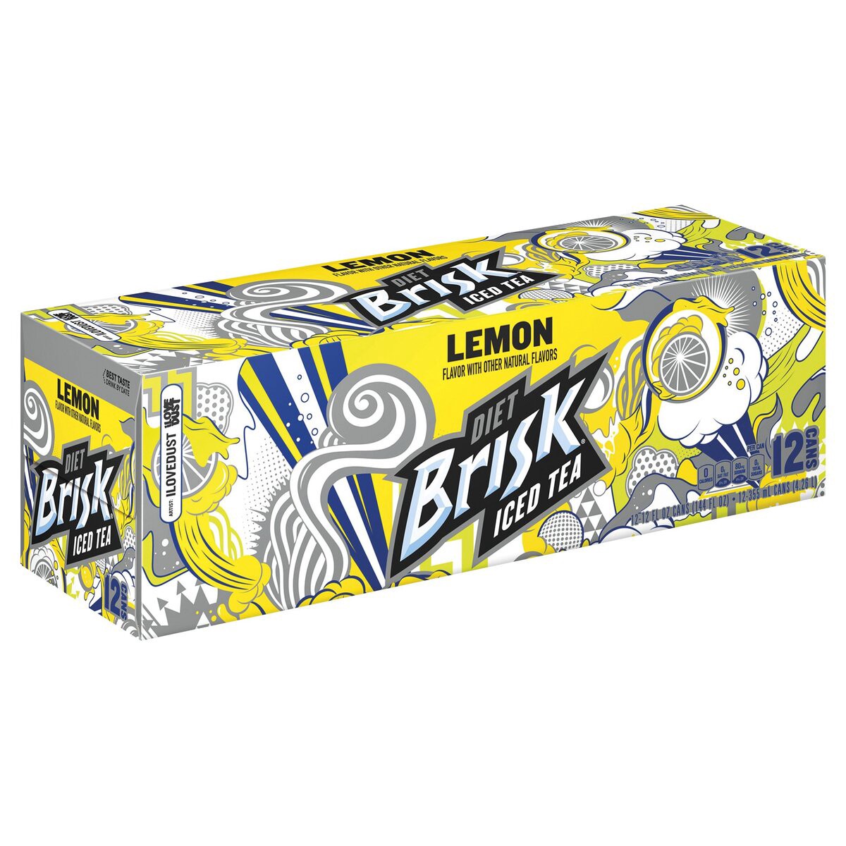 slide 1 of 4, Brisk Iced Tea - 144 fl oz, 12 ct; 12 fl oz