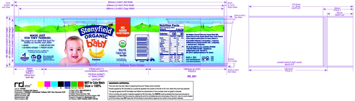 slide 2 of 8, Stonyfield Organic YoBaby Whole Milk Baby Yogurt, Banana, 16oz, 16 oz