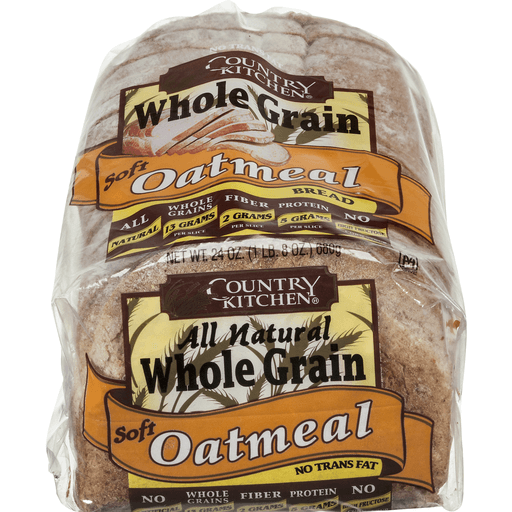 slide 1 of 8, Country Kitchen Whole Grain Soft Oatmeal Bread, 24 oz