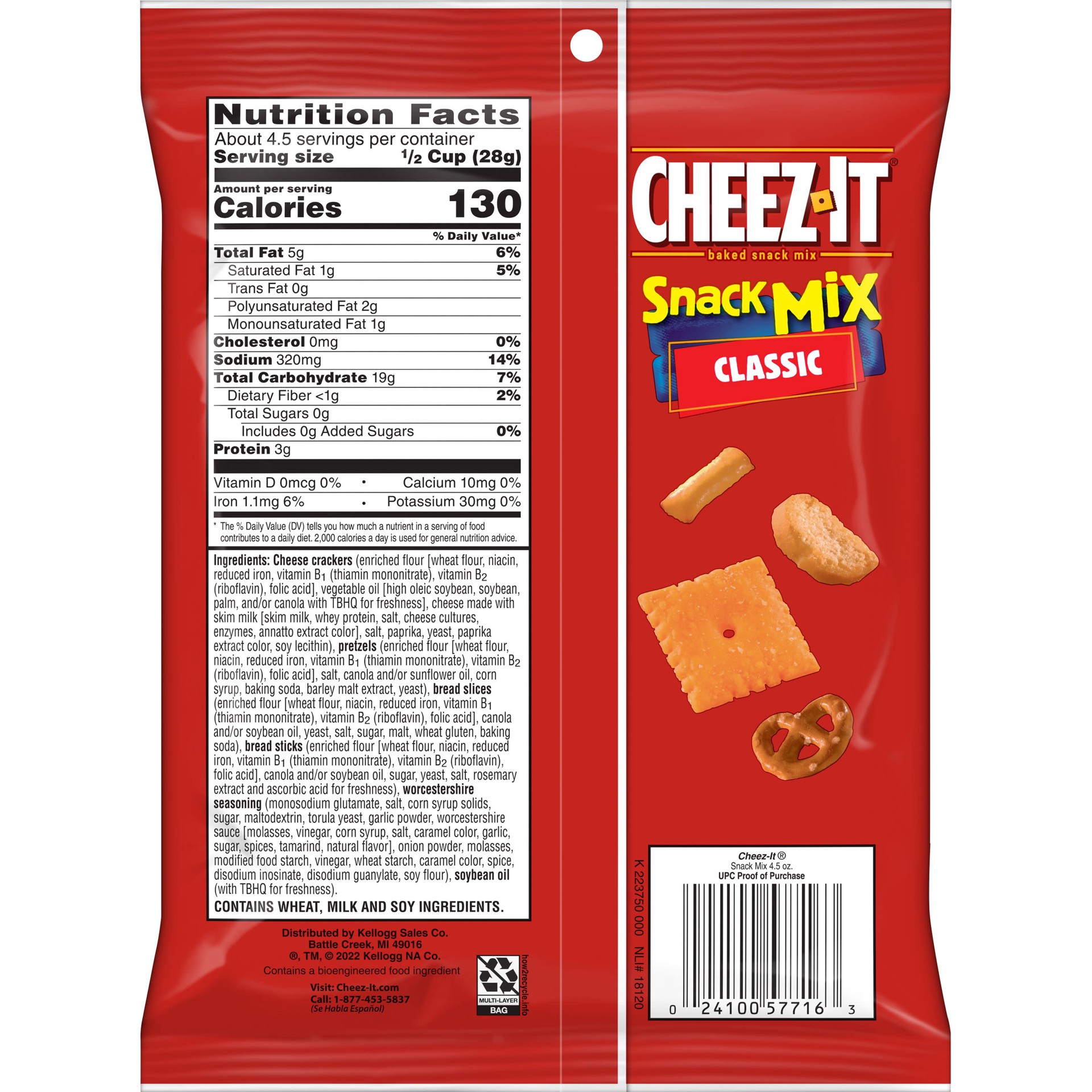 slide 5 of 5, Cheez-It Snack Mix, Classic, 4.5 oz, 4.5 oz