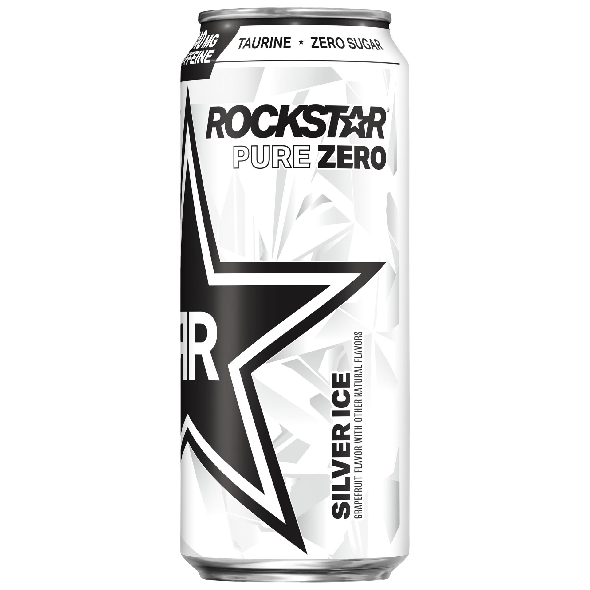 slide 1 of 3, Rockstar Pure Zero Silver Ice Energy Drink - 16 fl oz Can, 16 fl oz