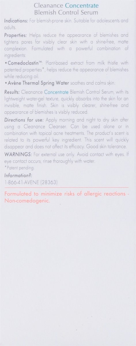 slide 4 of 9, Avène Cleanance Concentrate Blemish Control Serum 1.0 fl oz, 1 fl oz