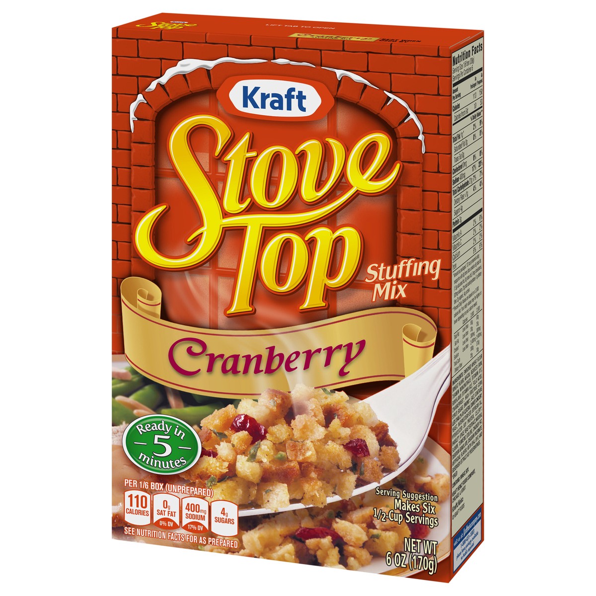 slide 11 of 13, Kraft Stove Top Cranberry Stuffing Mix 6 oz Box, 6 oz