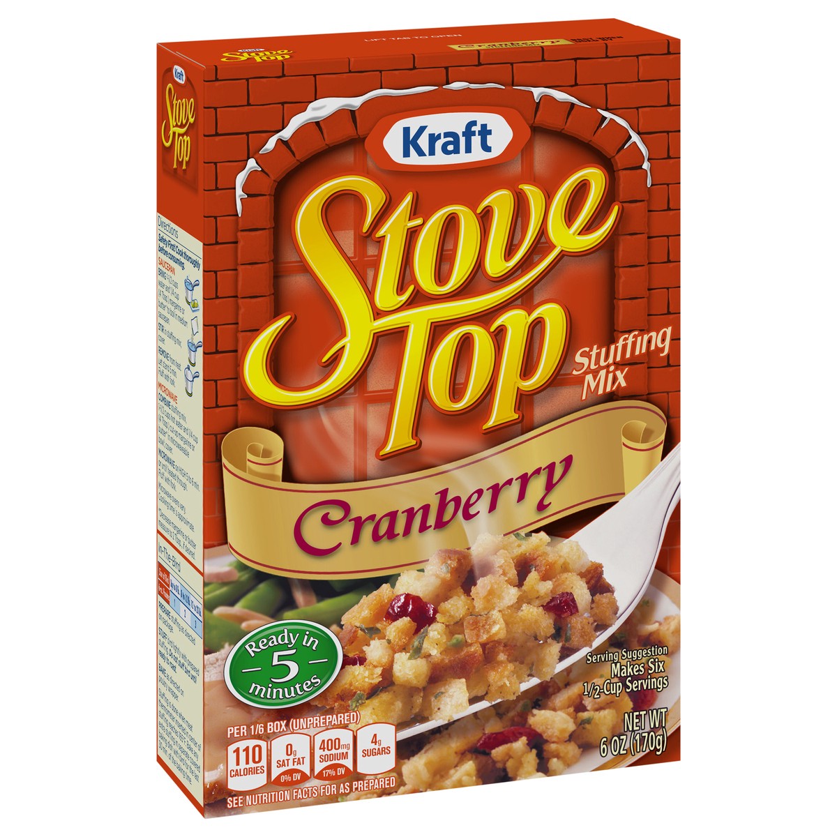 slide 6 of 13, Kraft Stove Top Cranberry Stuffing Mix 6 oz Box, 6 oz