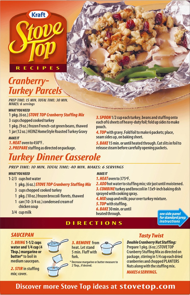 slide 7 of 13, Kraft Stove Top Cranberry Stuffing Mix 6 oz Box, 6 oz