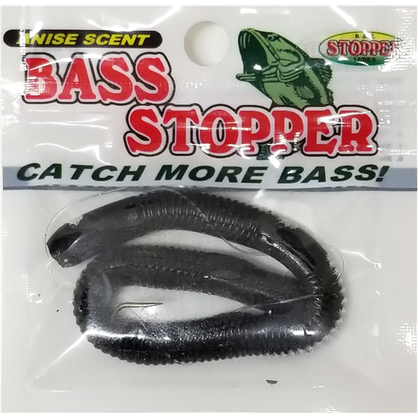 slide 1 of 1, Bass Stopper Regular Black White Stripe, 1 ct