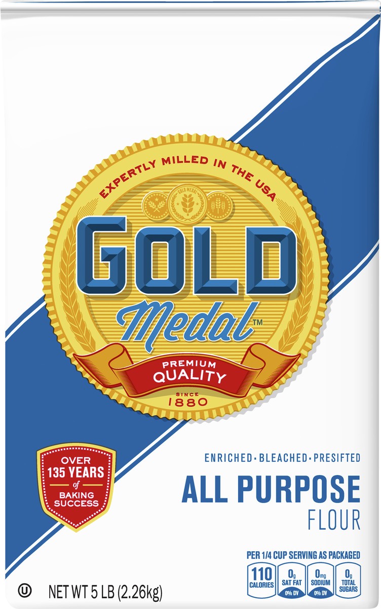 slide 5 of 9, Gold Medal All Purpose Flour, 5 lb., 5 lb