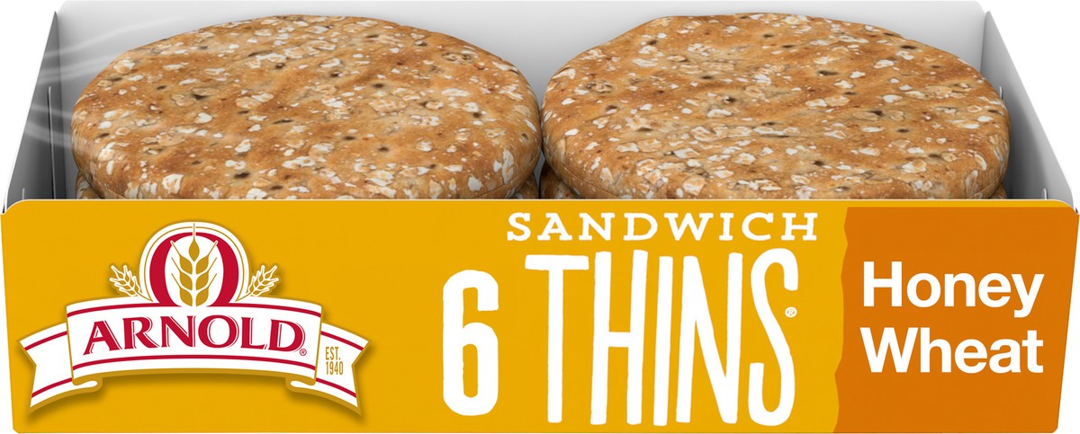 slide 1 of 5, Arnold Honey Wheat Pre-sliced Rolls, 6 count, 12 oz, 6 ct