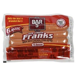 Bar-S Classic Bun Length Franks 12 oz. Pack