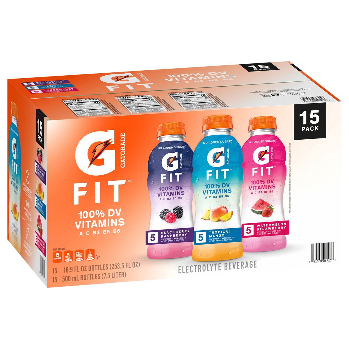 slide 9 of 11, Gatorade G Fit Electrolyte Beverage, Variety, 16.9 Fl Oz, 15 Count, 15 x 16.9 oz