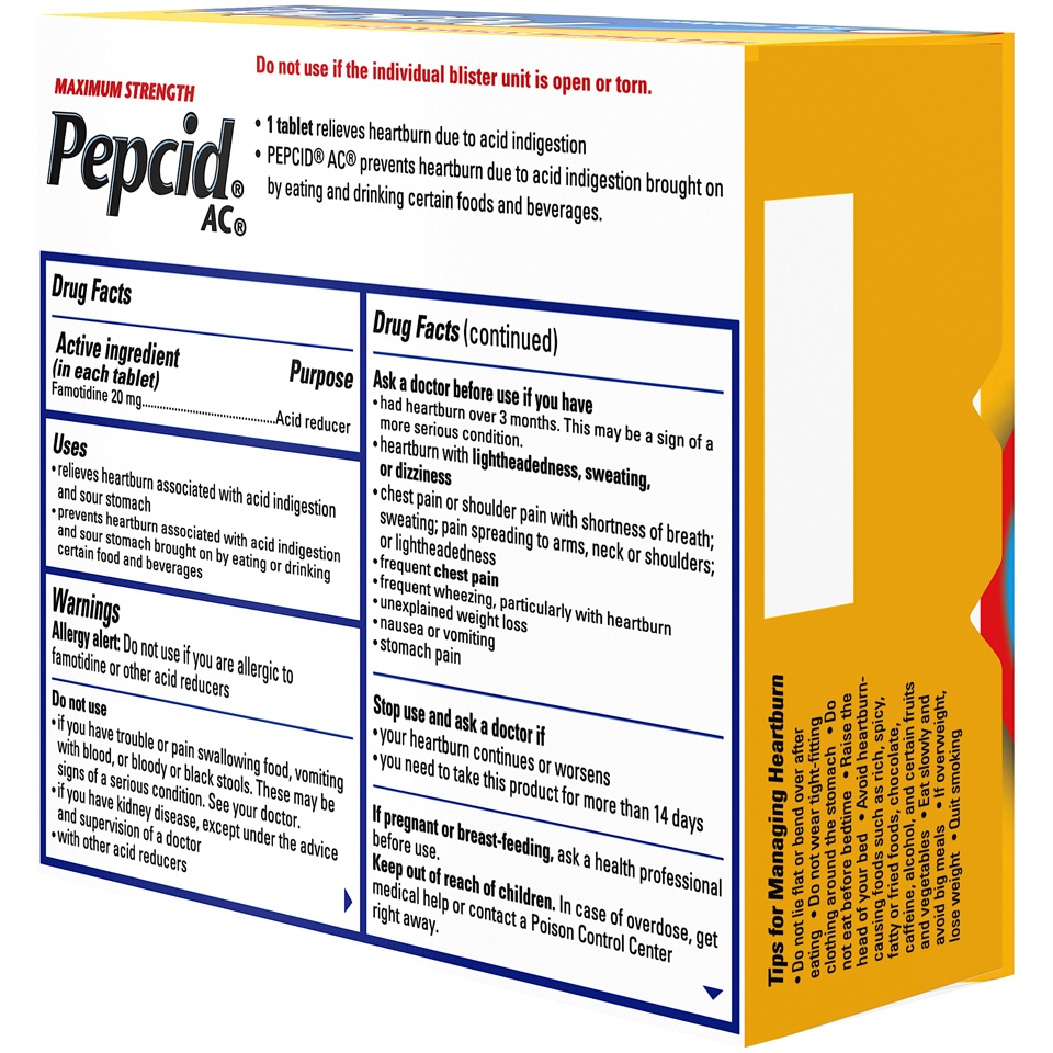 slide 3 of 6, Pepcid Maximum Strength Heartburn Prevention & Relief Tablets - 25 ct, 