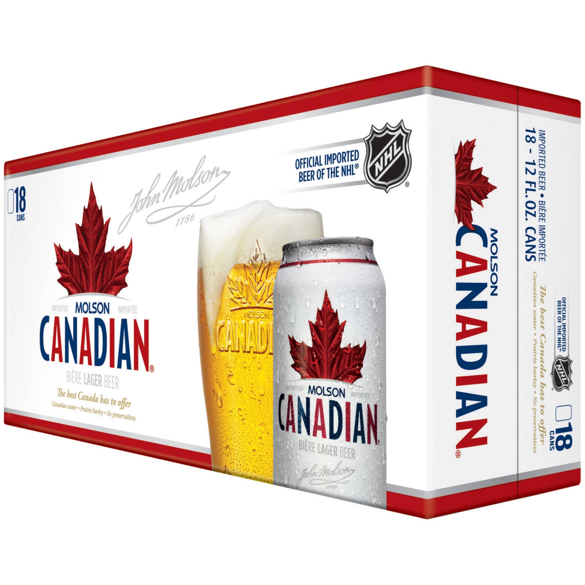 slide 1 of 1, Molson Lager Beer, 18 ct; 12 fl oz