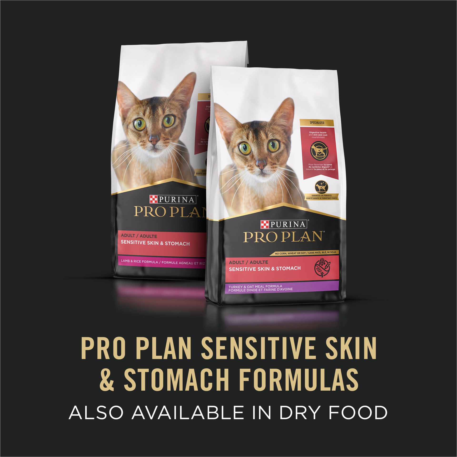 slide 3 of 6, Pro Plan Purina Pro Plan Sensitive Skin and Stomach Cat Food Wet Pate, Sensitive Skin and Stomach Arctic Char Entree, 3 oz