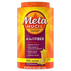 Metamucil Psyllium Fiber Supplement 4 In 1 Multihealth Powder Orange - 48.2 Oz