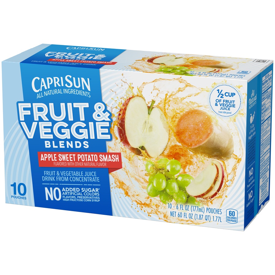 slide 2 of 8, Capri Sun Fruit And Veggie Apple - 10 ct; 6 oz, 10 ct; 6 oz