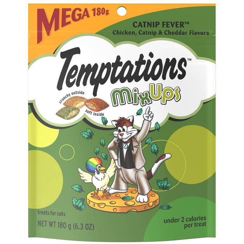 slide 1 of 12, Temptations Mixups Chicken, Catnip and Cheese Flavor Adult Cat Treats - 6.3oz, 6.3 oz