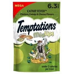 Temptations Cheese, Chicken and Catnip Flavor Mix-Ups Crunchy Treats Cat Treats - 6.3oz