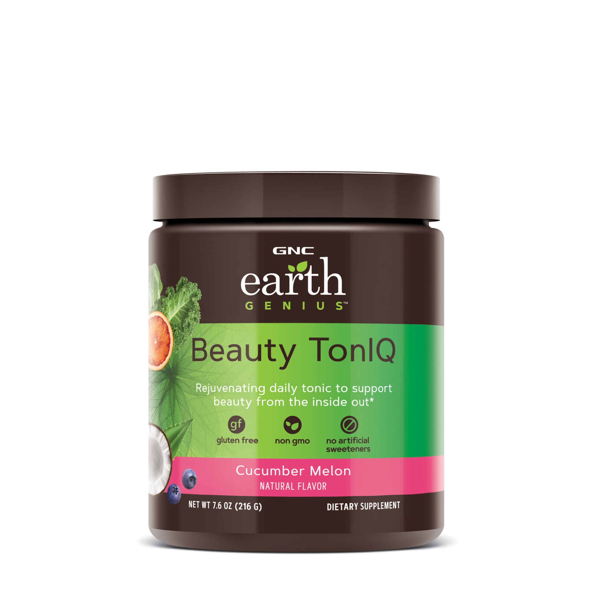 slide 1 of 1, GNC Earth Genius Beauty TonIQ - Cucumber Melon, 1 ct