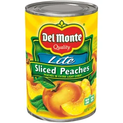 Del Monte Lite Yellow Cling Peach Slices In Extra Light Syrup