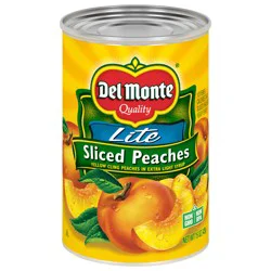 Del Monte Lite Yellow Cling Sliced Peaches in Extra Light Syrup, 15 oz Can