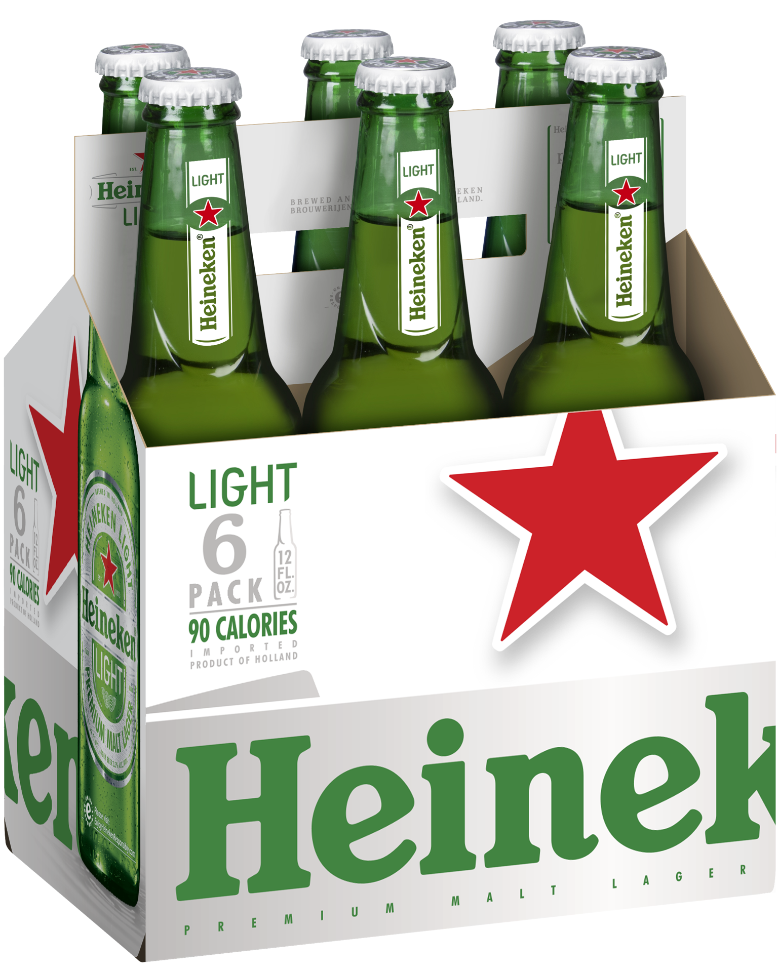 slide 3 of 3, Heineken Light Lager Beer, 6 Pack, 12 fl oz Bottles, 12 oz