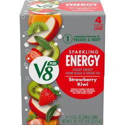 V8 Sparkling Strawberry Kiwi Juice Energy Drink