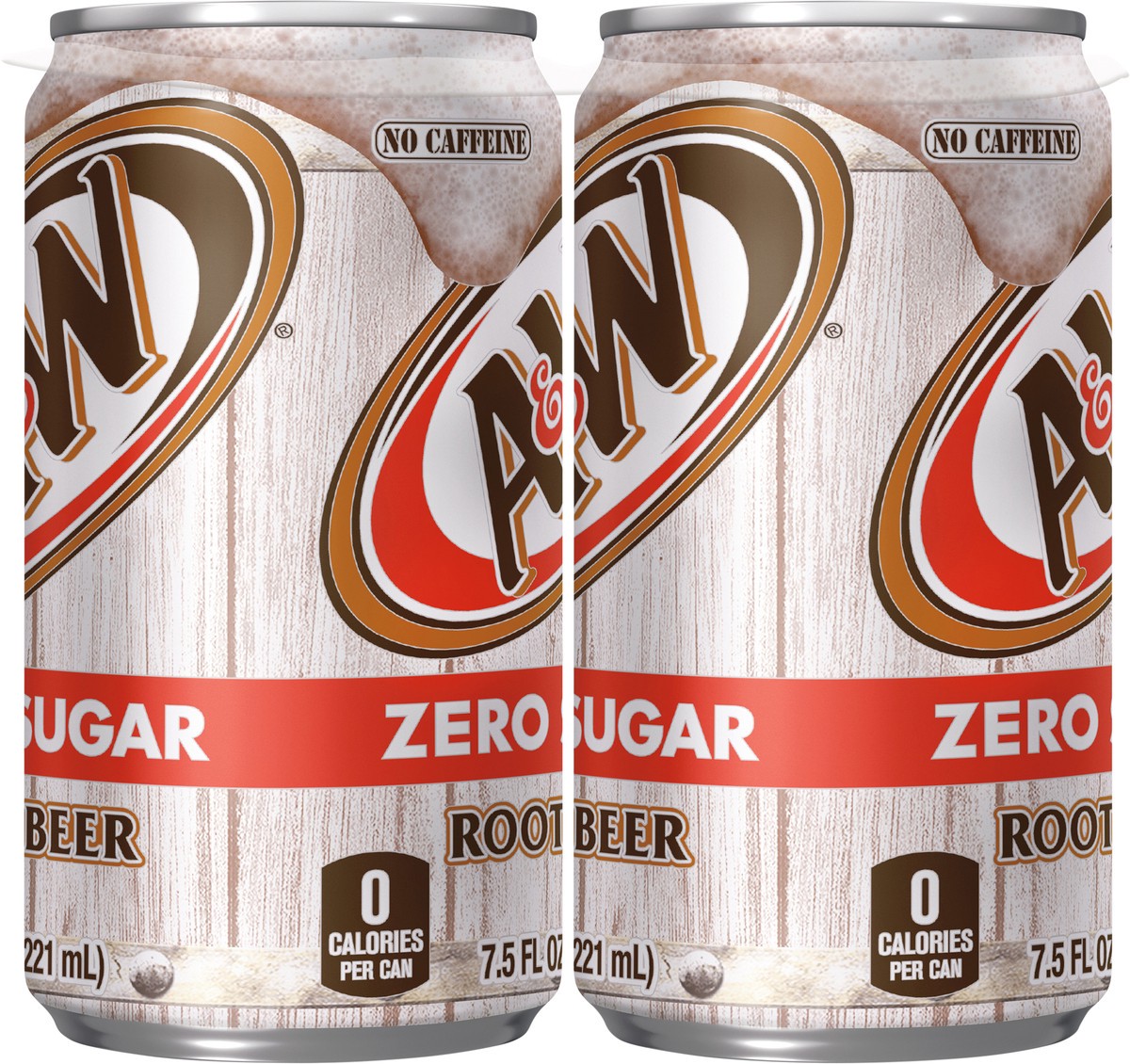 slide 7 of 9, A&W Zero Sugar Root Beer Soda, 7.5 fl oz mini cans, 6 pack, 6 ct; 7.5 fl oz