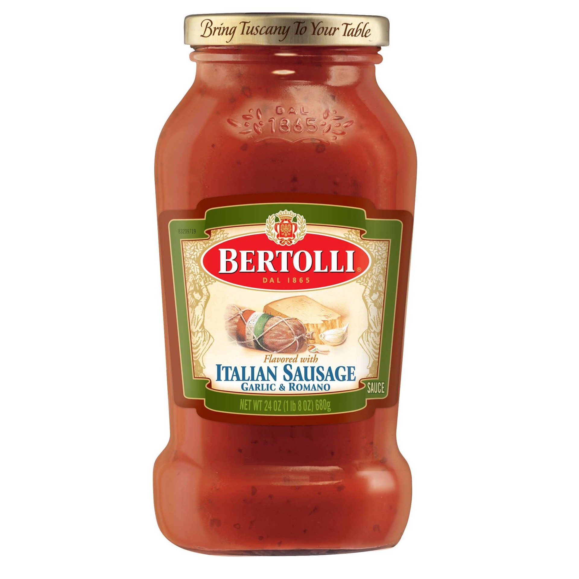 slide 1 of 6, Bertolli Italian Sausage Pasta Sauce, 24 oz