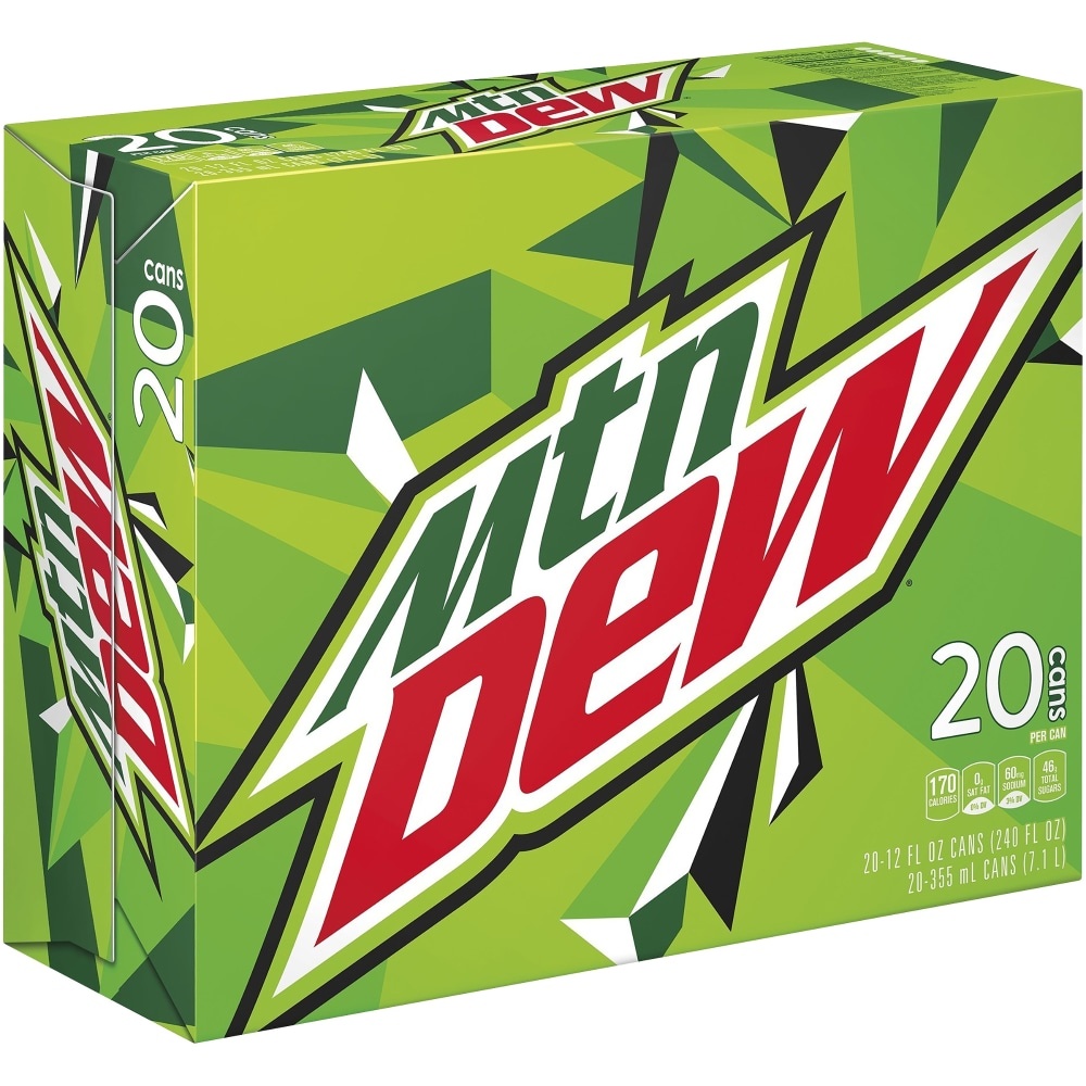 slide 1 of 1, Mountain Dew Soda, 20 ct; 12 fl oz