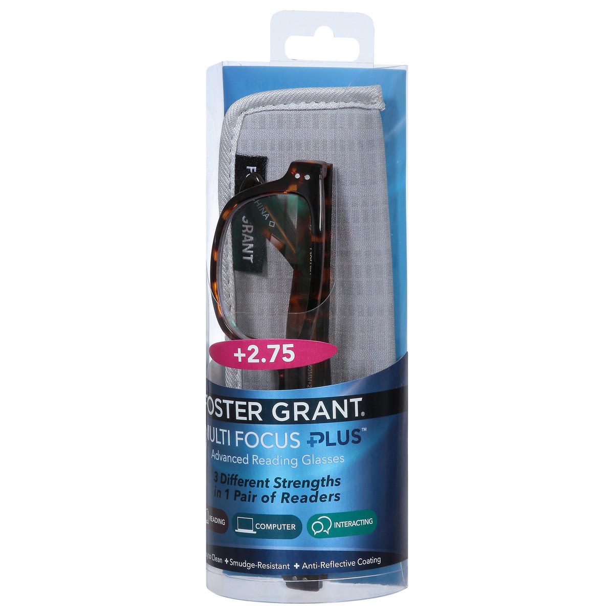 slide 5 of 11, Foster Grant +2.75 Conan Multi Focus Plus Advanced Reading Glasses 1 ea, 1 ct