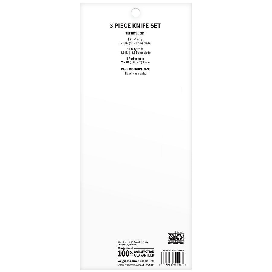 slide 2 of 2, Complete Home Cooking Knife Set 3pc, 3 ct