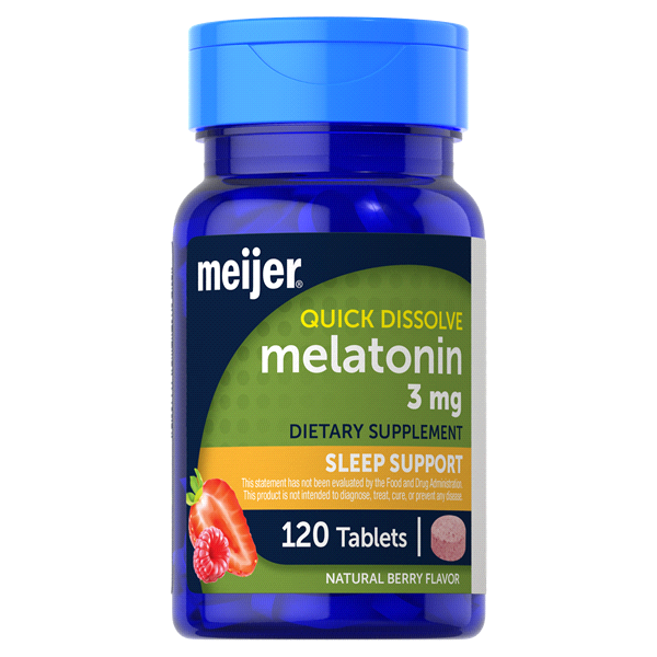 slide 1 of 1, Meijer Quick Dissolve Melatonin Supplement, 120 ct