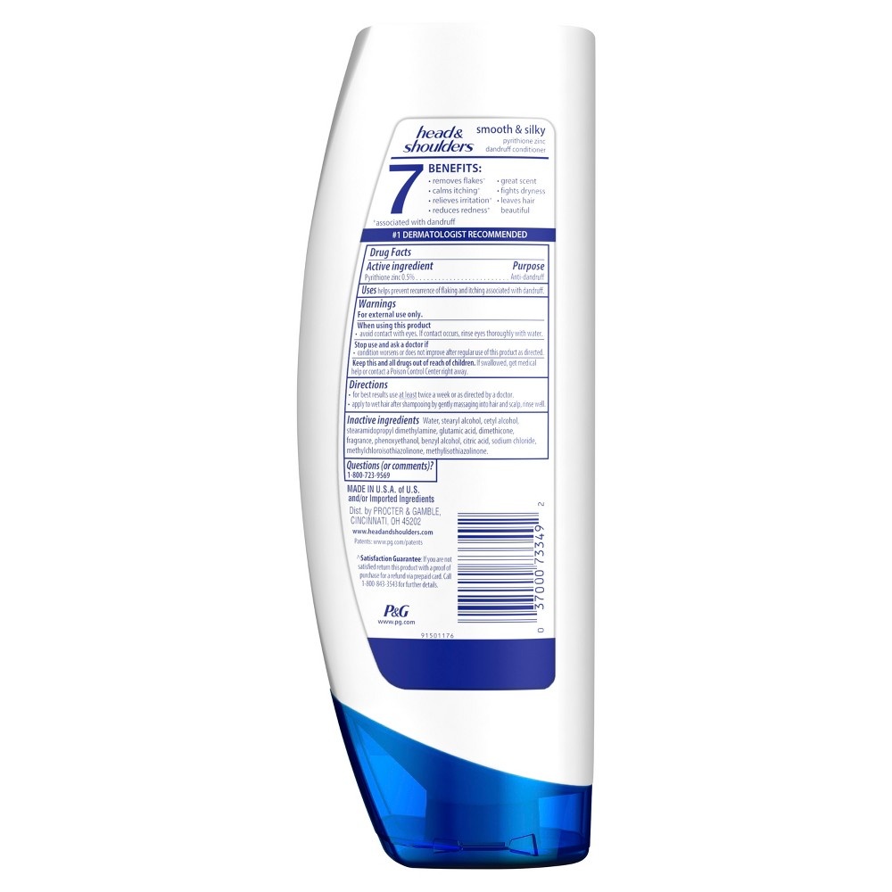 slide 2 of 5, Head & Shoulders 2-in-1 Smooth & Silky - Hair & Scalp Conditioner, 12.8 fl oz