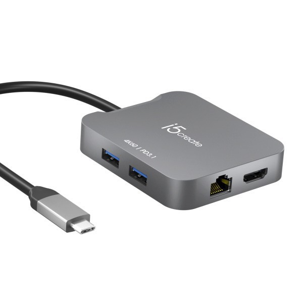 slide 1 of 4, J5Create 4K Elite Usb-C Travel Adapter, Space Gray, Jcd3191, 1 ct