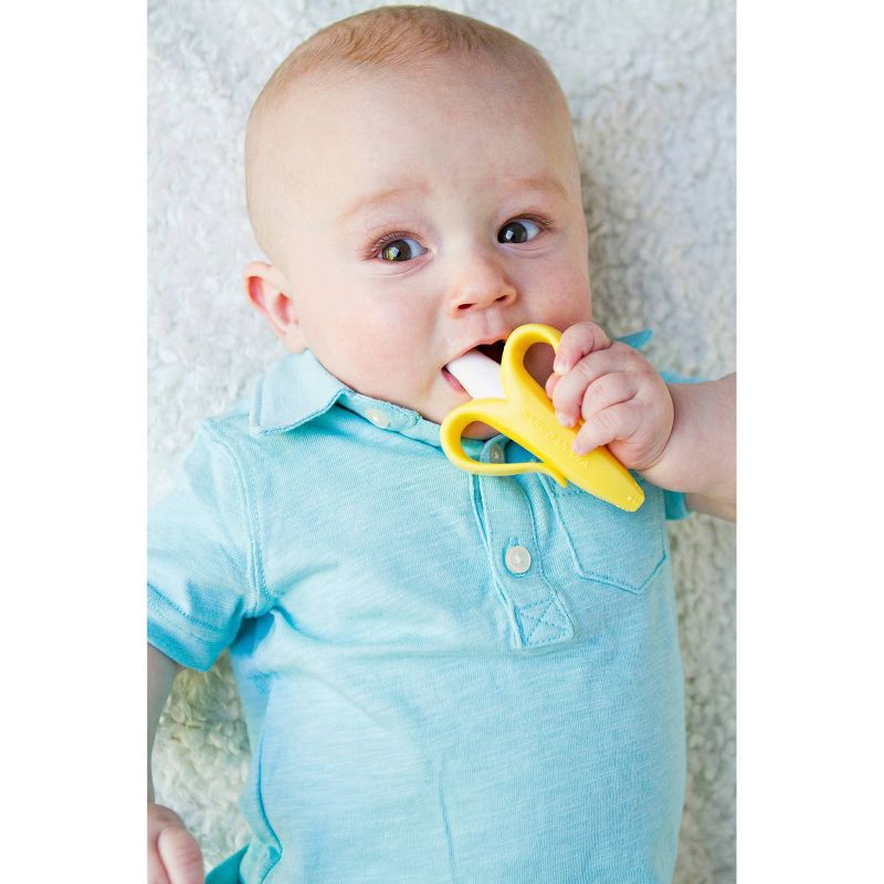 slide 3 of 6, Baby Banana Infant Teething Toothbrush, 1 ct