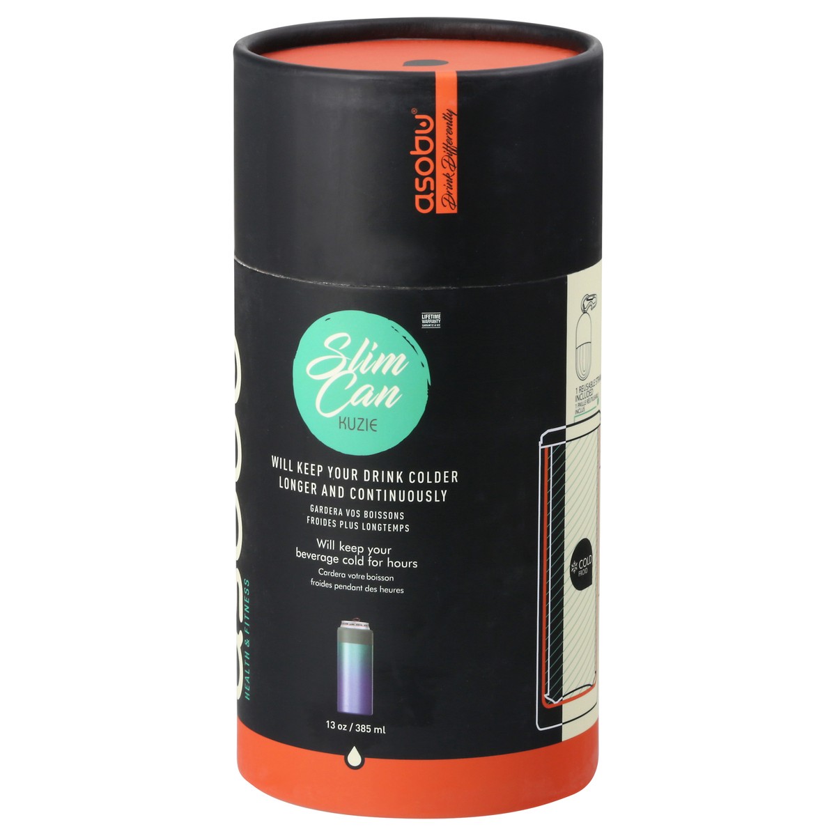 slide 3 of 9, ASOBU Slim Can Kuzie Unicone, 1 ct