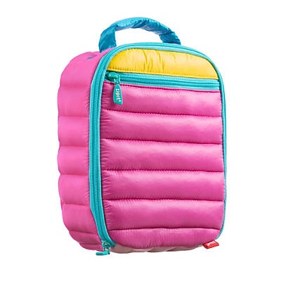 slide 1 of 1, ZIPIT Pink Puffer Lunch Bag, 1 ct