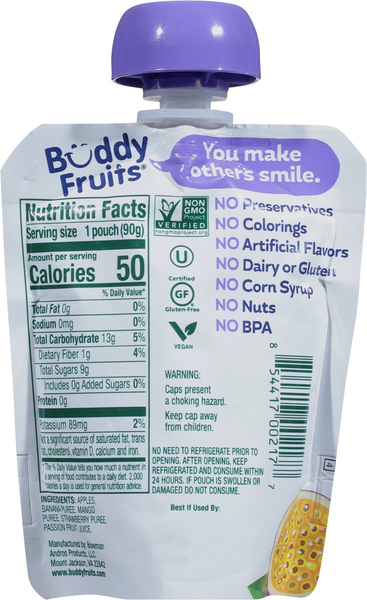 slide 7 of 9, Buddy Fruitss All Natural Multi Fruits Pouch, 3.2 oz