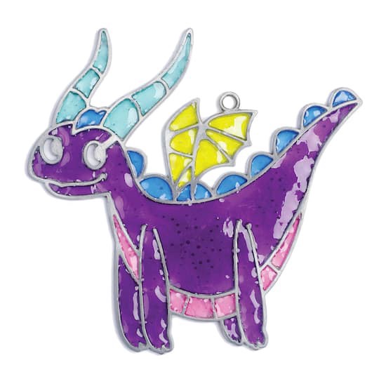 slide 1 of 3, Dragon Color Your Way Bake It Suncatcher Kit By Creatology, 5 in x 4.9 in