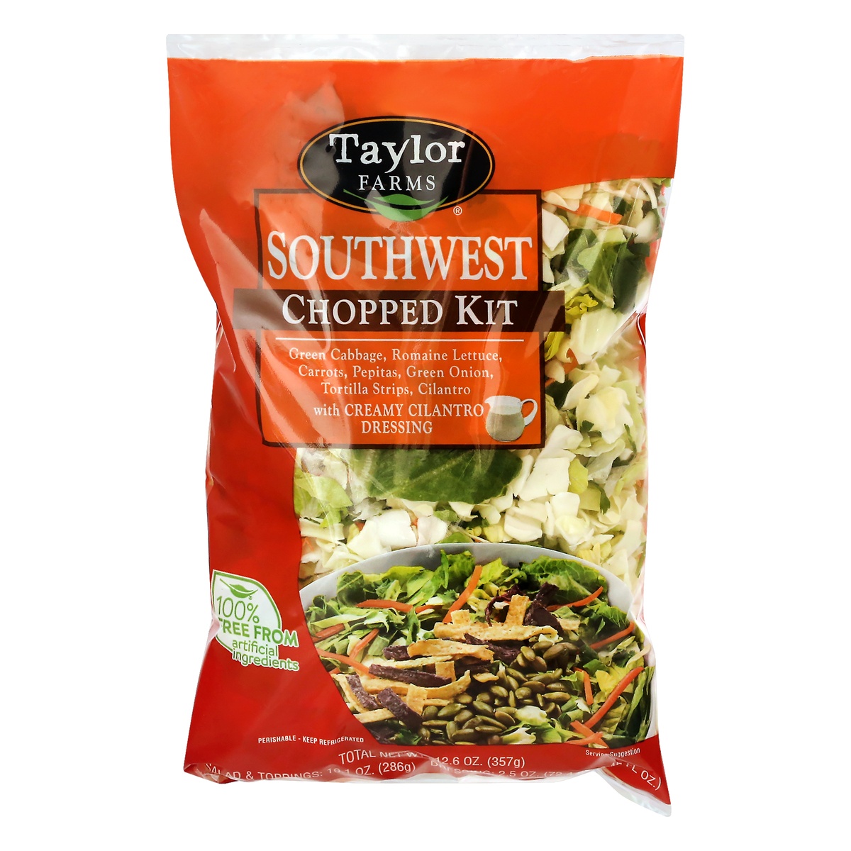 slide 1 of 1, Taylor Farms Southwest Chopped Salad with Dressing, 12.5 oz