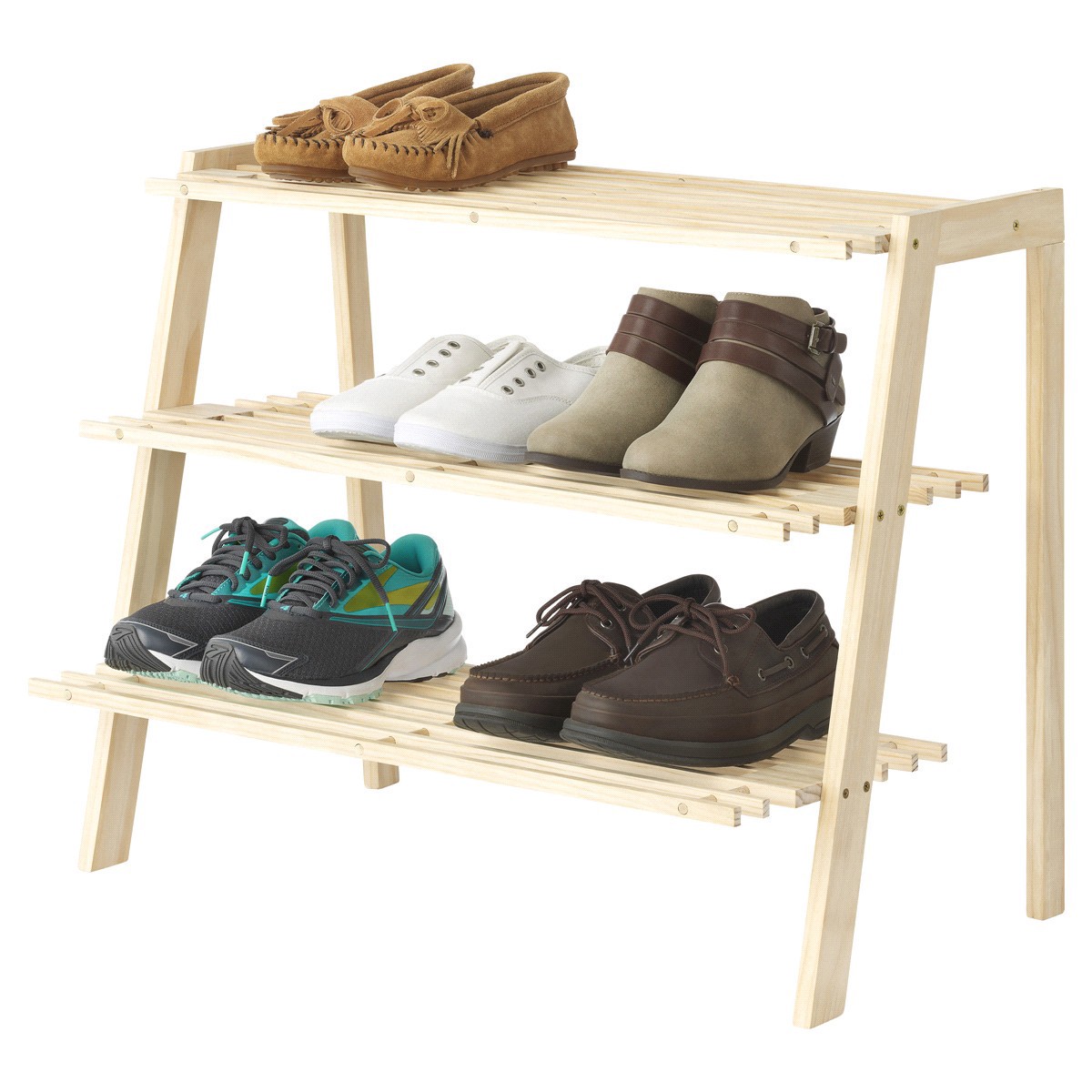 slide 7 of 13, Whitmor Wood Shoe Shelves, 1 ct